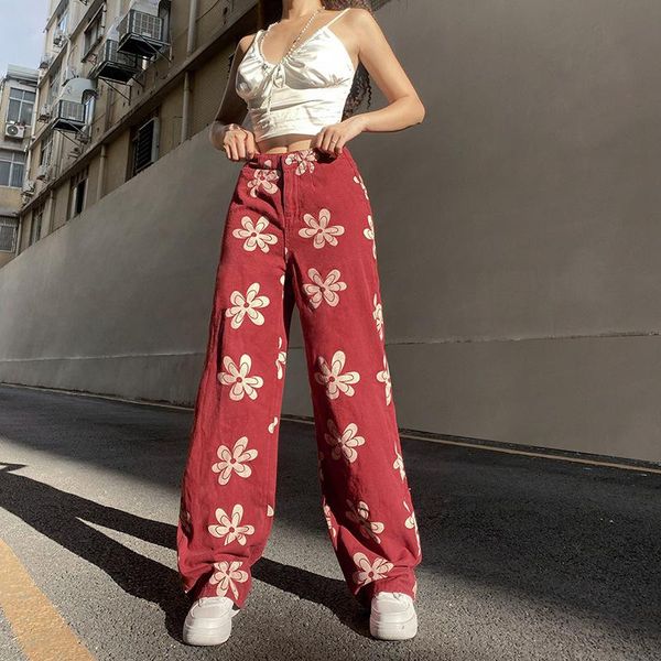 women's pants & capris women high waist buckle trousers fashion red flower printed pattern straight-leg streetwear ladies spring fall l, Black;white
women's pants & capris women high waist buckle trousers fashion red flower printed pattern straight-leg streetwear ladies spring fall l, Black;white