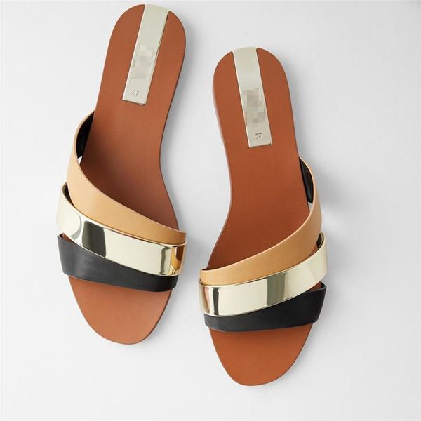 slippers manufacturers selling flat designe shoes belts women color matching fashion cool roman, Black
slippers manufacturers selling flat designe shoes belts women color matching fashion cool roman, Black