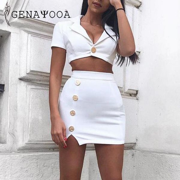 genayooa autumn 2 women crop high waist two piece set and skirt office ladies suits white 210417
genayooa autumn 2 women crop high waist two piece set and skirt office ladies suits white 210417