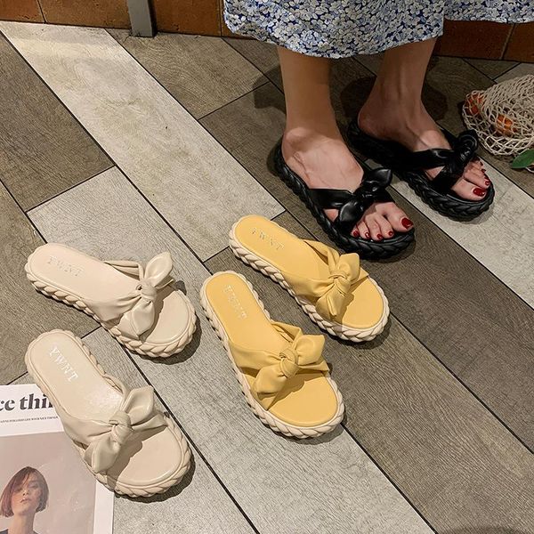 slippers house platform med shoes woman 2021 luxury slides butterfly-knot pantofle shale female beach designer flat sabot, Black
slippers house platform med shoes woman 2021 luxury slides butterfly-knot pantofle shale female beach designer flat sabot, Black