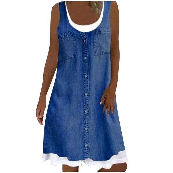 casual dresses summer women dress loose denim style oversized 3xl round neck print beach lady sleeveless hollow outdoor slim, Black;gray
casual dresses summer women dress loose denim style oversized 3xl round neck print beach lady sleeveless hollow outdoor slim, Black;gray