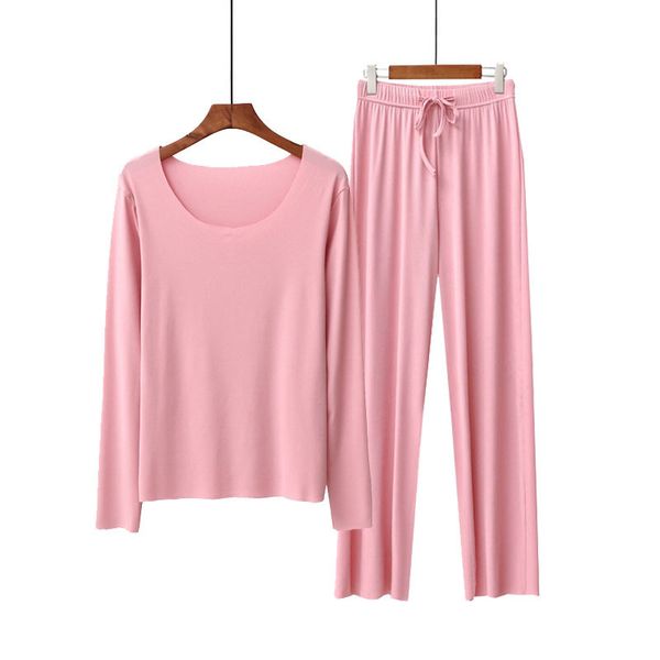 women howe wear two piece suits solid o-neck long sleeve tshirt + elastic pants spring summer sleepwear pajamas for female 210524, Black;red
women howe wear two piece suits solid o-neck long sleeve tshirt + elastic pants spring summer sleepwear pajamas for female 210524, Black;red