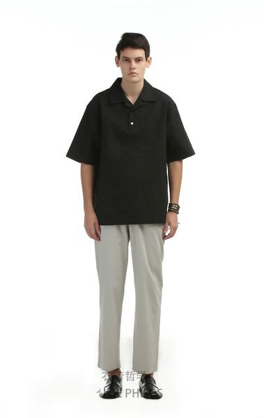 men's casual shirts fashion loose short-sleeved lapel simple easy matching middle-sleeve shirt, White;black
men's casual shirts fashion loose short-sleeved lapel simple easy matching middle-sleeve shirt, White;black