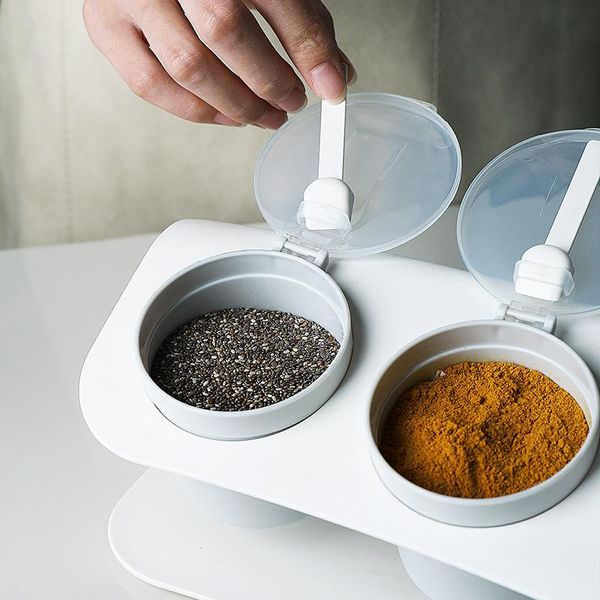 storage bottles & jars household kitchen supplies seasoning jar with lid spoon combination box three grid
storage bottles & jars household kitchen supplies seasoning jar with lid spoon combination box three grid