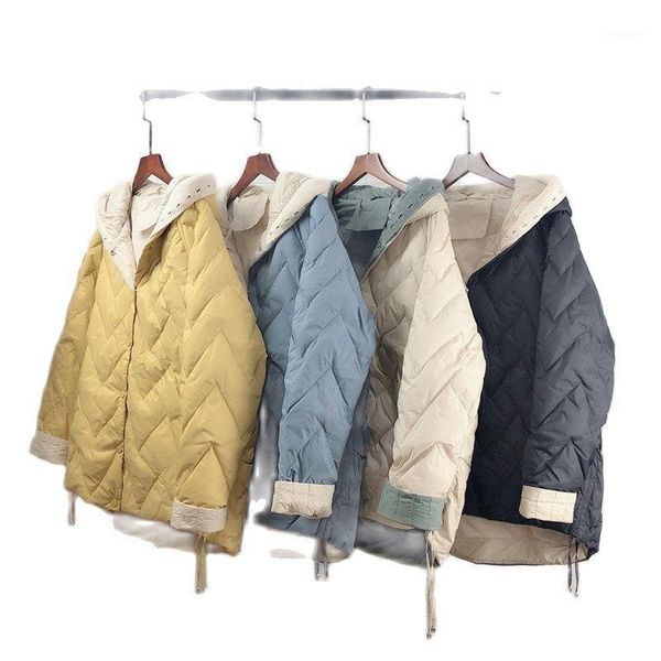 women's down & parkas women knitted patchwork hooded coat casual loose warm thicken 90% white duck jacket parka ladies short winter out, Black
women's down & parkas women knitted patchwork hooded coat casual loose warm thicken 90% white duck jacket parka ladies short winter out, Black