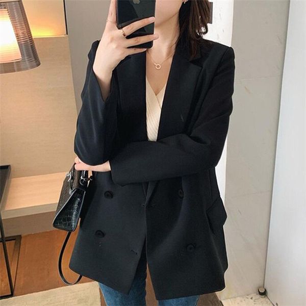 women's suits & blazers jacket women office lady black casual blazer double breasted long sleeve england ladies pocket suit coat, White;black
women's suits & blazers jacket women office lady black casual blazer double breasted long sleeve england ladies pocket suit coat, White;black