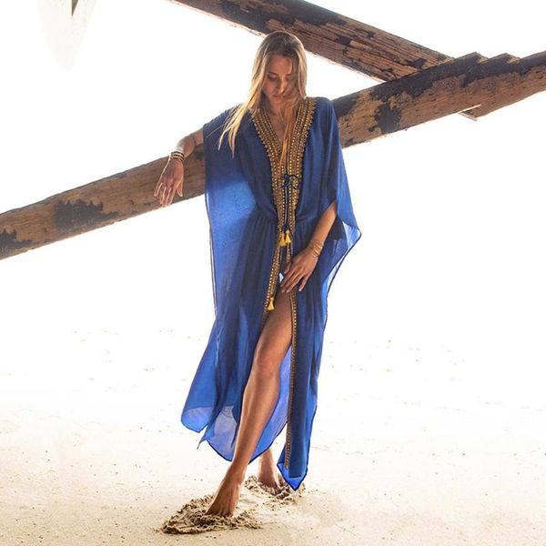 chiffon long beach dress cover up women robe de plage vestidos playa bikini pareos mujer beachwear#y2 women's swimwear, White;black
chiffon long beach dress cover up women robe de plage vestidos playa bikini pareos mujer beachwear#y2 women's swimwear, White;black