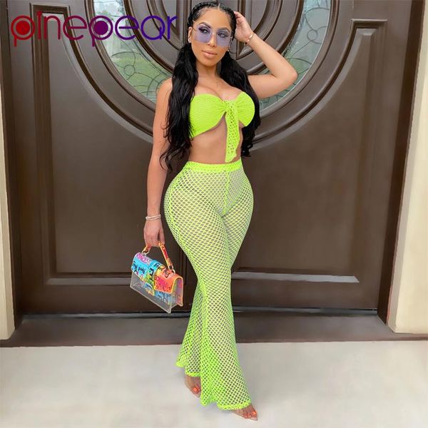 pinepear fishnet mesh crop and flare pants women 2 piece swim suit bikini set swimsuit swimwear bathing wear drop one-piece suits
pinepear fishnet mesh crop and flare pants women 2 piece swim suit bikini set swimsuit swimwear bathing wear drop one-piece suits
