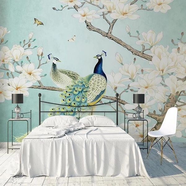 custom chinese style 3d peacock flowers and birds large mural wallpaper living room bedroom dining decoration waterproof wallpapers
custom chinese style 3d peacock flowers and birds large mural wallpaper living room bedroom dining decoration waterproof wallpapers