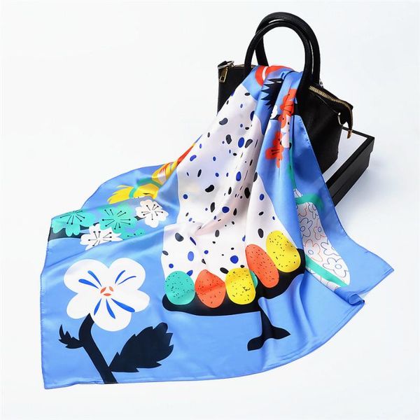 scarves 53cm spring silk for women summer square scarf cartoon egg bandanna kerchief neckerchief ladies, Blue;gray
scarves 53cm spring silk for women summer square scarf cartoon egg bandanna kerchief neckerchief ladies, Blue;gray