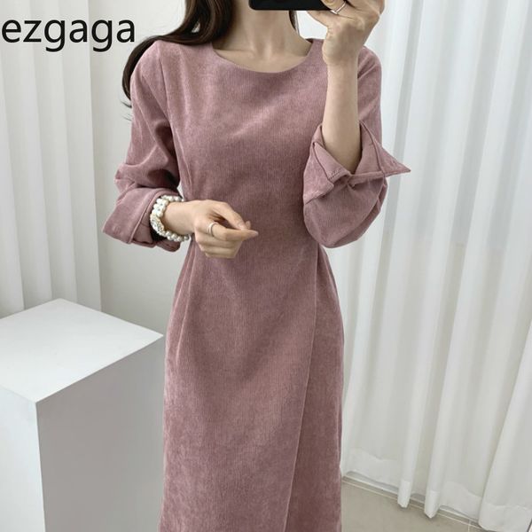 ezgaga french style elegant midi dress vinatge corduroy slim waist split lace up long sleeve solid office lady dress vestidos 210430, Black;gray
ezgaga french style elegant midi dress vinatge corduroy slim waist split lace up long sleeve solid office lady dress vestidos 210430, Black;gray