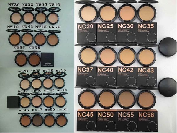 Image of Makeup NC NW Colors Pressed Powder with Puff 15g Brand Beauty Cosmetics Pressed Face Powder Foundation Top Quality