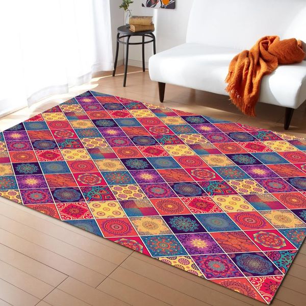 carpets petal square grid art for bed room modern home floor large rug entrance doormat
