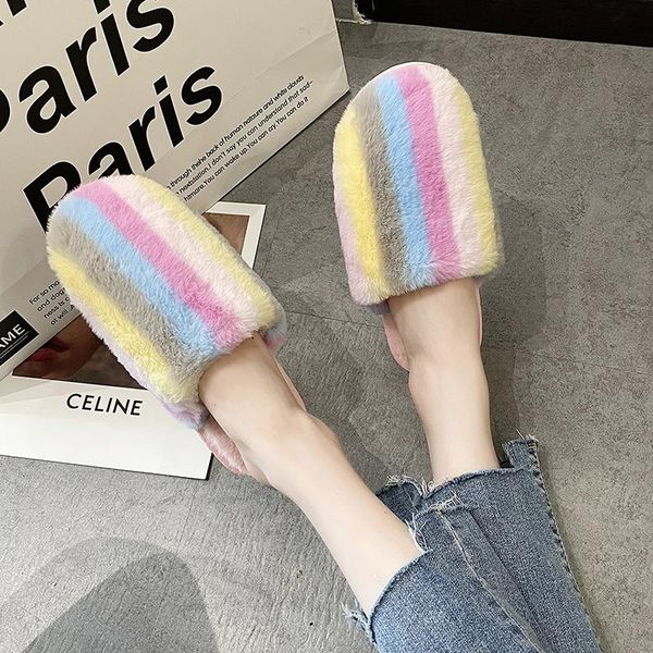 slippers cute shoesgirl fluffy rainbow fur slippers, ladies indoor warmth, furry flip flops, women's amazing plush, Black
slippers cute shoesgirl fluffy rainbow fur slippers, ladies indoor warmth, furry flip flops, women's amazing plush, Black