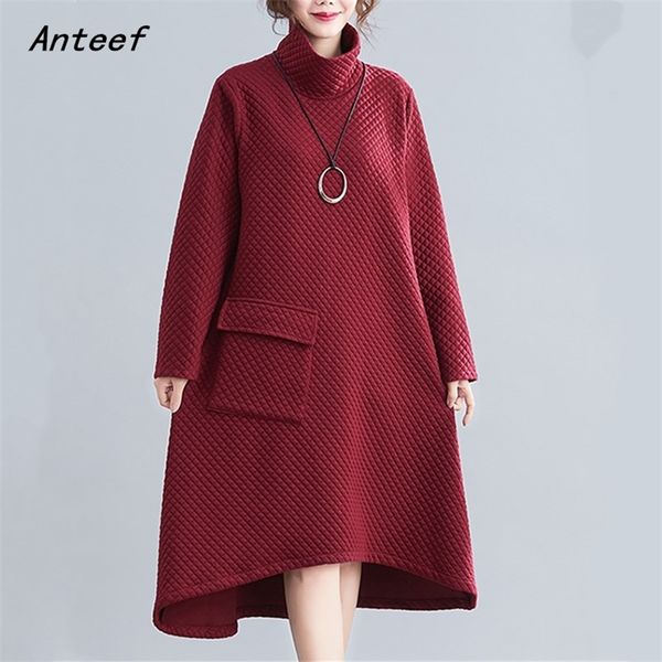 long sleeve plus size cotton vintage women casual loose midi autumn winter elegant dress clothes ladies dresses 210517, Black;gray
long sleeve plus size cotton vintage women casual loose midi autumn winter elegant dress clothes ladies dresses 210517, Black;gray
