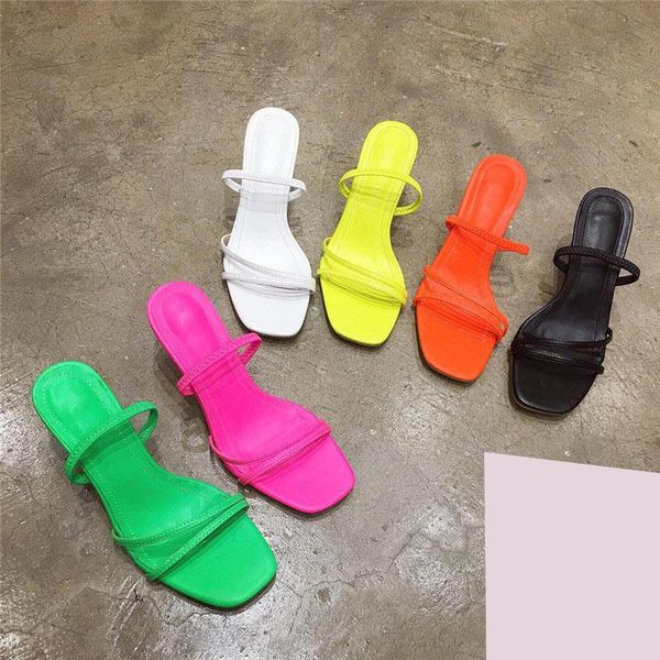 dress shoes ladies candy color women's mid high heels slippers female slides woman drop summer women square toe sandals, Black
dress shoes ladies candy color women's mid high heels slippers female slides woman drop summer women square toe sandals, Black