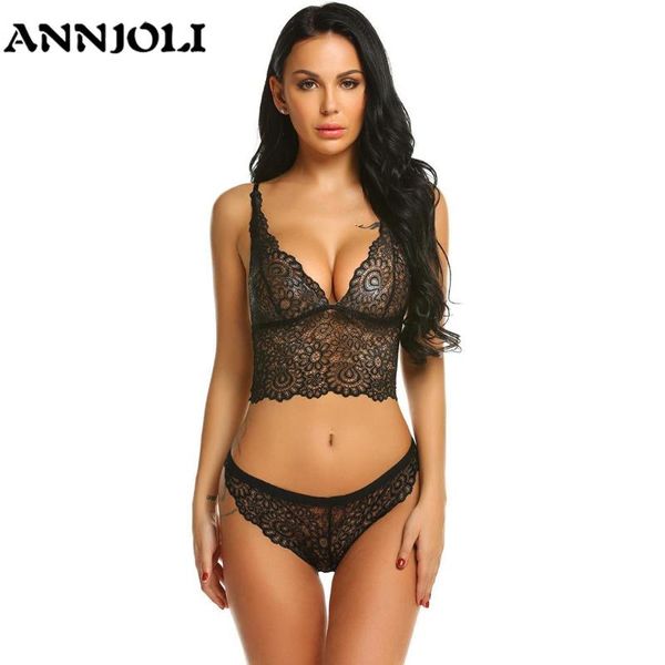bras sets annjoli women hollow lace floral lingerie plus size erotic nightwear nighty costumes bra with g string underwear, Red;black
bras sets annjoli women hollow lace floral lingerie plus size erotic nightwear nighty costumes bra with g string underwear, Red;black