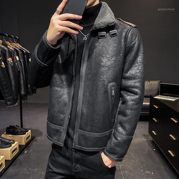fur coat men's one winter cashmere thickened handsome trend pilot leather jacket & faux, Black
fur coat men's one winter cashmere thickened handsome trend pilot leather jacket & faux, Black