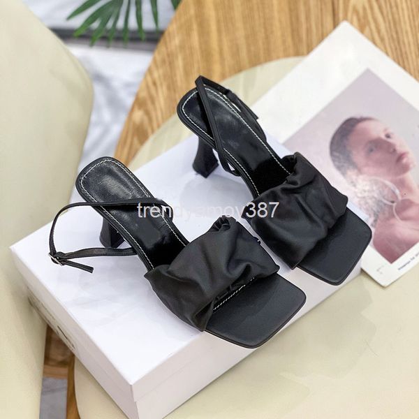 dress shoes summer flat belt sandals thin heels comfortable square head high lady pleated wrinkled slippers, Black
dress shoes summer flat belt sandals thin heels comfortable square head high lady pleated wrinkled slippers, Black