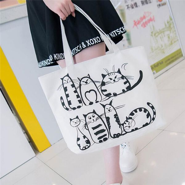 shopping bags women canvas bag cartoon cat printed shoulder female large capacity ladies beach tote handbags
shopping bags women canvas bag cartoon cat printed shoulder female large capacity ladies beach tote handbags