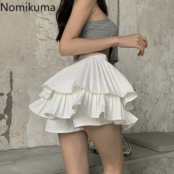 nomikuma korean fashion skirt shorts women summer solid color casual high waist white short pants female ropa mujer 210514, White;black
nomikuma korean fashion skirt shorts women summer solid color casual high waist white short pants female ropa mujer 210514, White;black