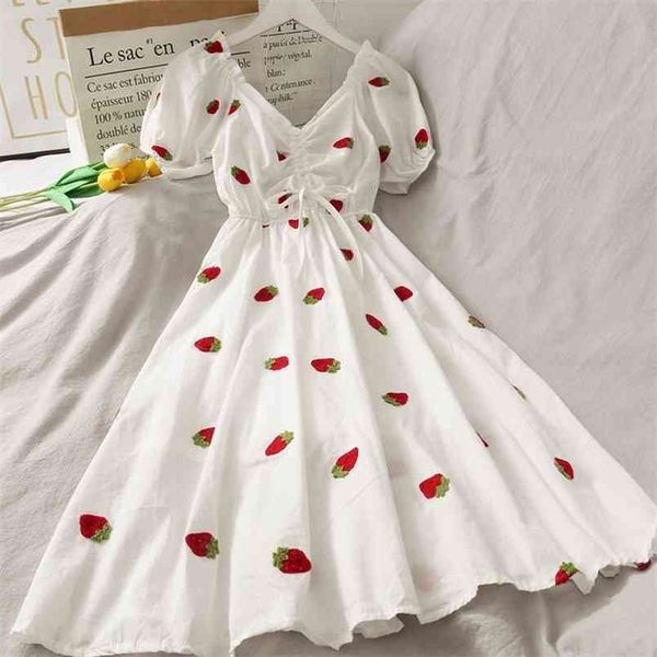 strawberry dress kawaii embroidery puff sleeve women vintage a-line white square neck beach es korean clothes 210729, Black;gray
strawberry dress kawaii embroidery puff sleeve women vintage a-line white square neck beach es korean clothes 210729, Black;gray