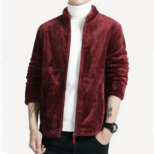 men's jackets fashion stand-up collar autumn and winter casual jacket warm loose fleece, Black;brown
men's jackets fashion stand-up collar autumn and winter casual jacket warm loose fleece, Black;brown