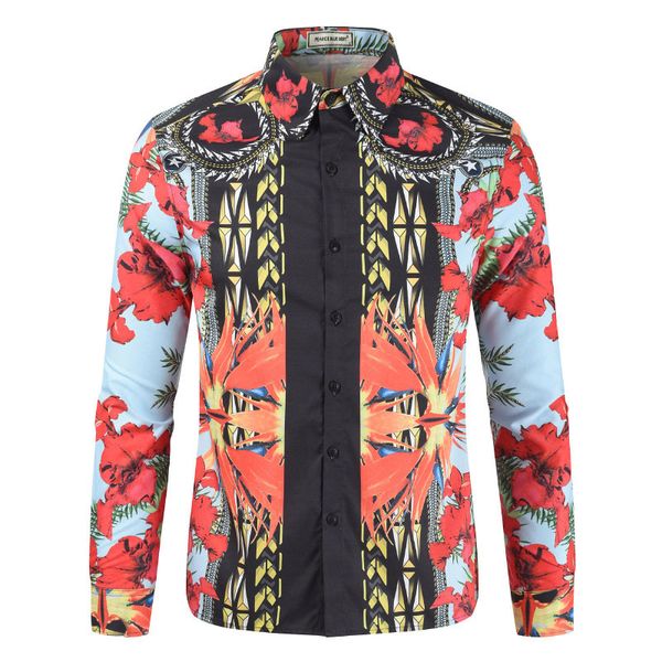 men's casual shirts long sleeves big color floral outfits stage show graduation party performance night club singer dancing host, White;black
men's casual shirts long sleeves big color floral outfits stage show graduation party performance night club singer dancing host, White;black