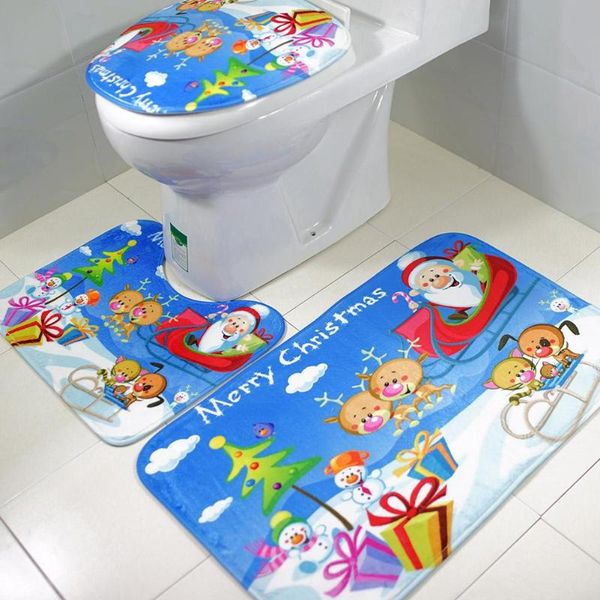 bath mats 3pcs/set funny floor mat toilet seat cover christmas printed non-slip rugs carpet pad for bathroom
bath mats 3pcs/set funny floor mat toilet seat cover christmas printed non-slip rugs carpet pad for bathroom