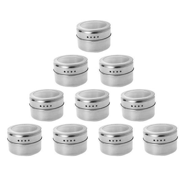 storage bottles & jars 10 pcs stainless steel spice magnetic tins portable lightweight containers seasoning holders
storage bottles & jars 10 pcs stainless steel spice magnetic tins portable lightweight containers seasoning holders