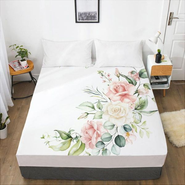 sheets & sets luxury elastic fitted sheet bed with an band mattress cover 150x200/160x200 for home flowers white
sheets & sets luxury elastic fitted sheet bed with an band mattress cover 150x200/160x200 for home flowers white