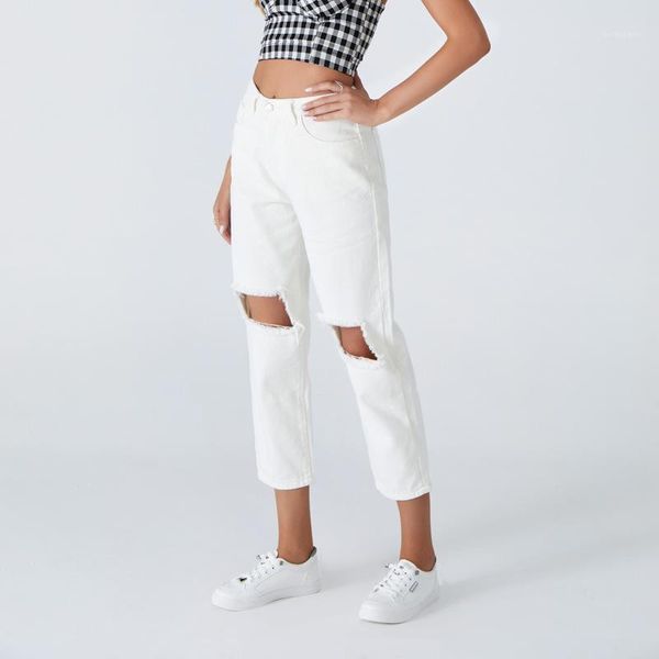 women's jeans 2021 arrival summer style female fashion hole white solid high waist night club denim stright pants, Blue
women's jeans 2021 arrival summer style female fashion hole white solid high waist night club denim stright pants, Blue
