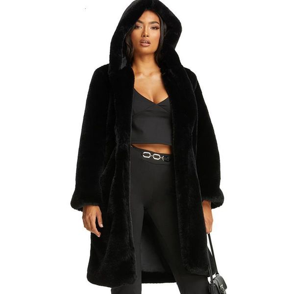 women's fur & faux 3xl women winter hooded jacket coat luxury long overcoat oversized female thick warm fluffy plush coats ru9m, Black
women's fur & faux 3xl women winter hooded jacket coat luxury long overcoat oversized female thick warm fluffy plush coats ru9m, Black