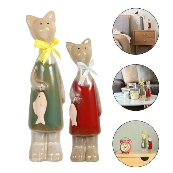 pair lovely cat shaped figurine ornament ceramics deskdecor decorative objects & figurines
pair lovely cat shaped figurine ornament ceramics deskdecor decorative objects & figurines