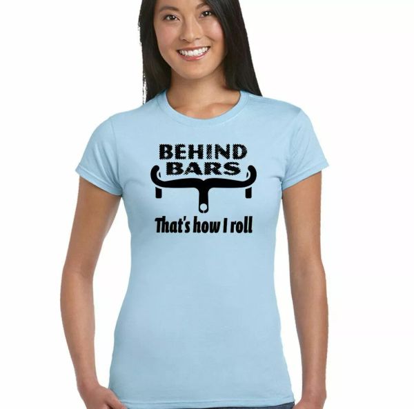 behind bars that is how i roll funny woman t-shirt cycling bike mtb bmx racer, White;black
behind bars that is how i roll funny woman t-shirt cycling bike mtb bmx racer, White;black