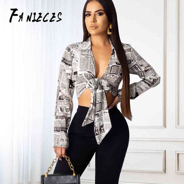 autumn women shirts streetwear fashion long sleeve lace up bandage short ladies casual spaper print 210520, White
autumn women shirts streetwear fashion long sleeve lace up bandage short ladies casual spaper print 210520, White