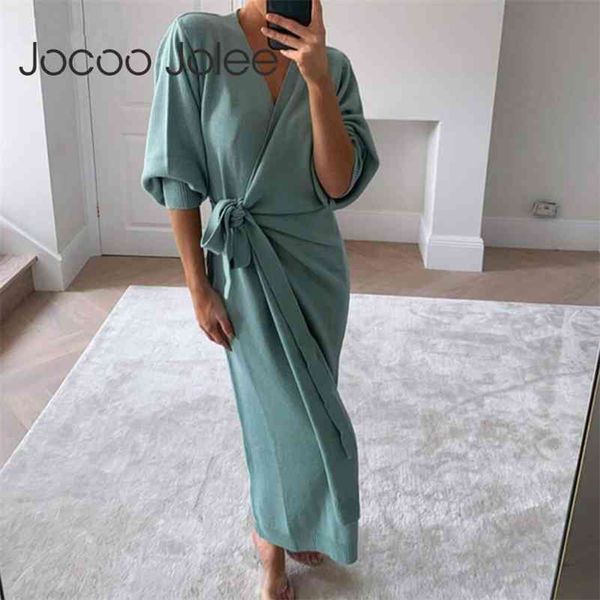 winter women v neck long knitted elegant lantern sleeve lace up split sweater casual solid dress 210416, Black;gray
winter women v neck long knitted elegant lantern sleeve lace up split sweater casual solid dress 210416, Black;gray