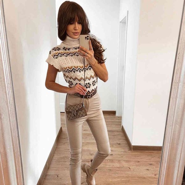 sweaters 2021 women knit sweater vest high-neck wide shoulder casual fashion vintage woman knitted sweaters pullovers, White;black
sweaters 2021 women knit sweater vest high-neck wide shoulder casual fashion vintage woman knitted sweaters pullovers, White;black