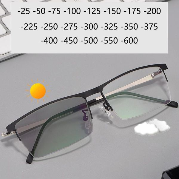 sunglasses pochromic myopia glasses men women alloy nearsighted half frame shortsighted eyeglasses ultralight eyewear -150-250, White;black
sunglasses pochromic myopia glasses men women alloy nearsighted half frame shortsighted eyeglasses ultralight eyewear -150-250, White;black