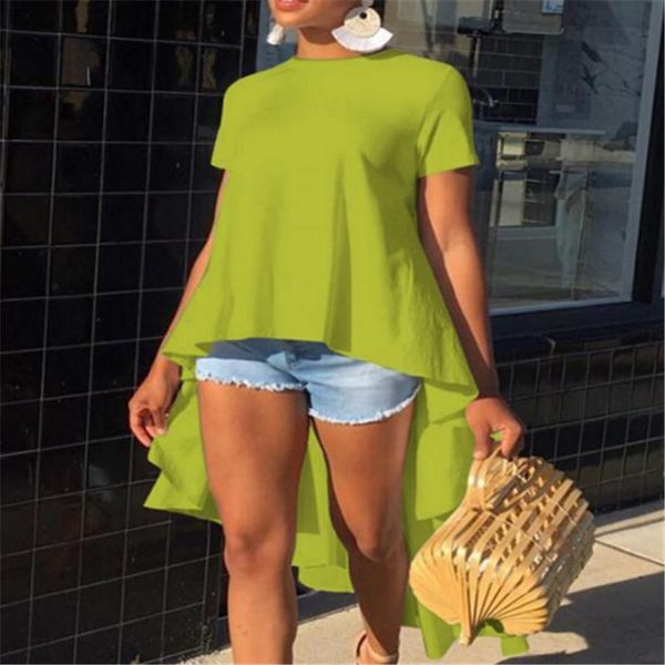 fashion women shirts womens ladies solid casual loose short sleeve tunic long tail blouse plus size summer, White
fashion women shirts womens ladies solid casual loose short sleeve tunic long tail blouse plus size summer, White