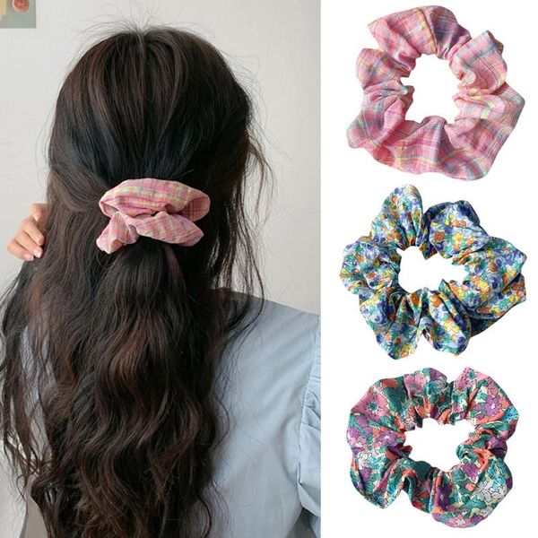 french large intestine circle floral plaid hair tie retro all-match elastic rope scrunchies for women sana889 bun maker, Brown
french large intestine circle floral plaid hair tie retro all-match elastic rope scrunchies for women sana889 bun maker, Brown