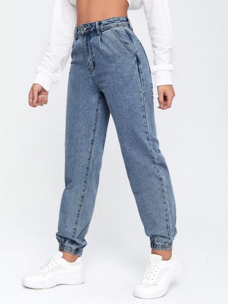 high waist jogger jeans r6hu#, Blue