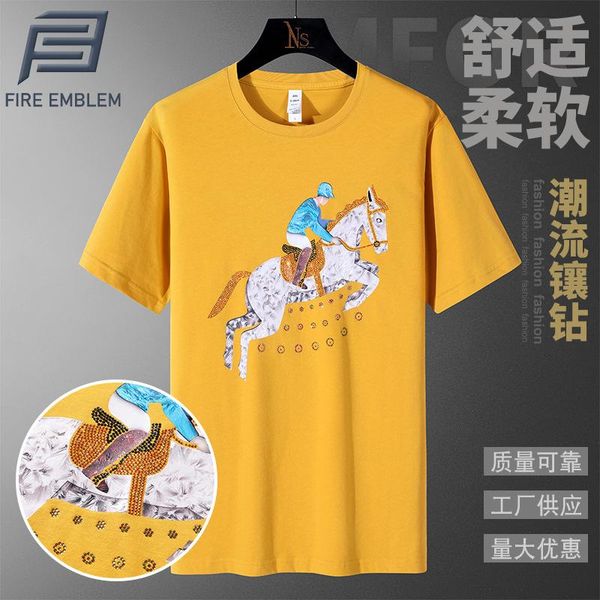 men's t-shirts 2021 fashion rhinestones t shirts men summer clothing short sleeve streetwear mercerized cotton o neck slim printed man, White;black
men's t-shirts 2021 fashion rhinestones t shirts men summer clothing short sleeve streetwear mercerized cotton o neck slim printed man, White;black
