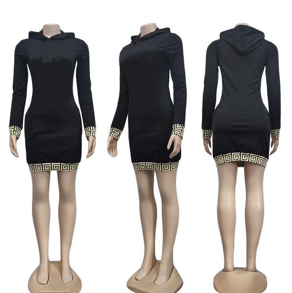 european and american women's dresses 2021 autumn new fashion hooded long-sleeved bronzing clothing, Black;gray
european and american women's dresses 2021 autumn new fashion hooded long-sleeved bronzing clothing, Black;gray