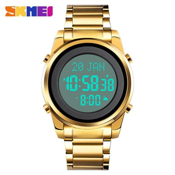muslim watch qibla time reminder nmane display compass relibious month/day wristwatch for islamic kids ramadan skmei 2021 wristwatches, Slivery;brown
muslim watch qibla time reminder nmane display compass relibious month/day wristwatch for islamic kids ramadan skmei 2021 wristwatches, Slivery;brown