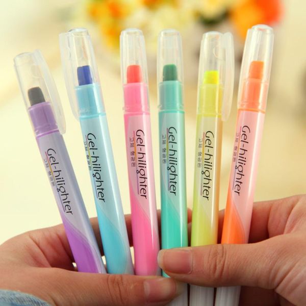 highlighters kawaii solid jelly candy color highlighter marker pens for writing office school supplies canetas gift, Black;red
highlighters kawaii solid jelly candy color highlighter marker pens for writing office school supplies canetas gift, Black;red