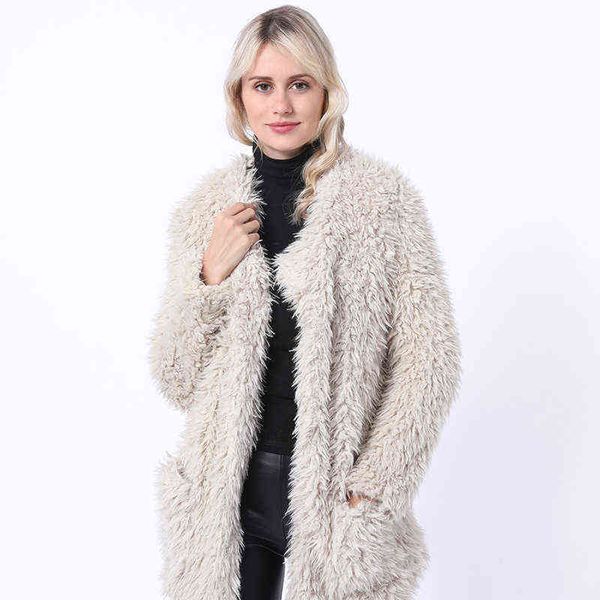 plush coat women fur lamb thicken winter warm long sleeve female jackets overcoat outerwear faux fur coat for women 211213, Black
plush coat women fur lamb thicken winter warm long sleeve female jackets overcoat outerwear faux fur coat for women 211213, Black