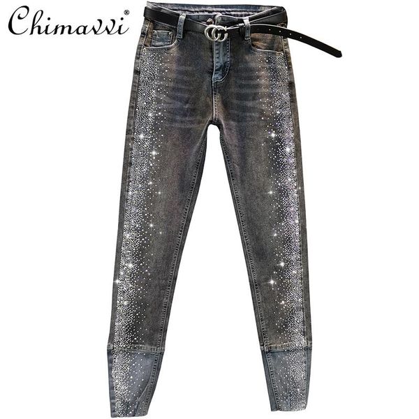 women black jeans casual high waist spring and autumn slim stretch cotton denim trousers rhinestone drill women's, Blue
women black jeans casual high waist spring and autumn slim stretch cotton denim trousers rhinestone drill women's, Blue