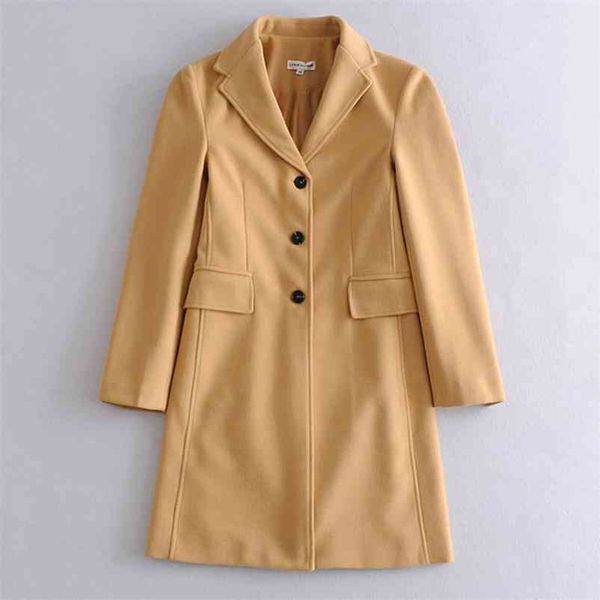 women long woolen coat autumn winter warm thicken outwear elegant office lady overcoats 210422, Black
women long woolen coat autumn winter warm thicken outwear elegant office lady overcoats 210422, Black