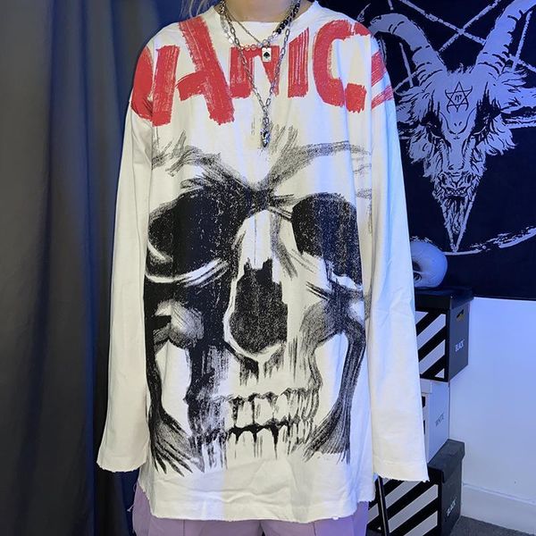 women's t-shirt skull print spring long sleeve t shirt for women ladies harajuku tshirt korean style loose tee horror halloween clothe, White
women's t-shirt skull print spring long sleeve t shirt for women ladies harajuku tshirt korean style loose tee horror halloween clothe, White